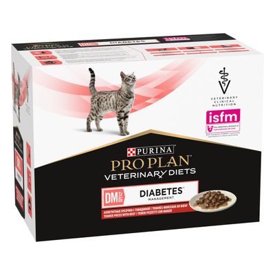 PURINA PRO PLAN Veterinary Diets Feline DM Diabetes Management - Oksekød