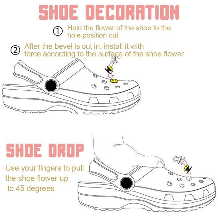 Épingles Crocs, accessoires Crocs, accessoires pour chaussures – 12 breloques pour chaussures, breloques à fleurs pour filles