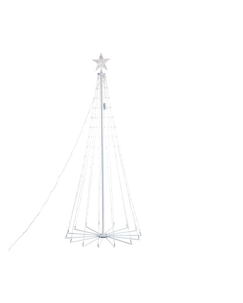 Choinka ze światełkami LED 190 cm transparentna