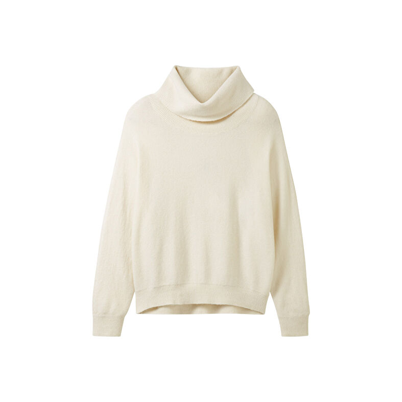 Naisten beige neulepusero