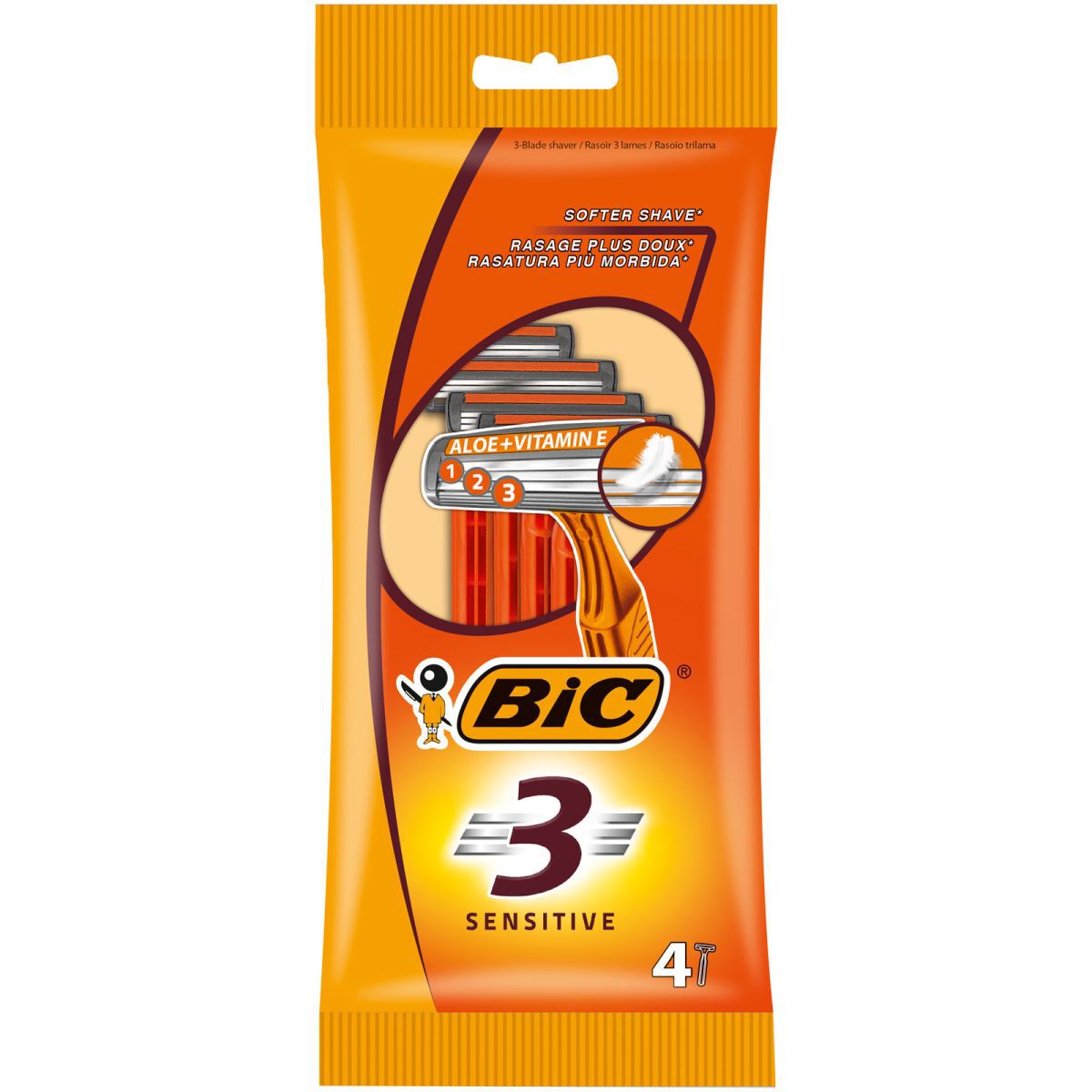 Ξυράφια Bic One-Piece 4 τεμάχια 3 ευαίσθητα
