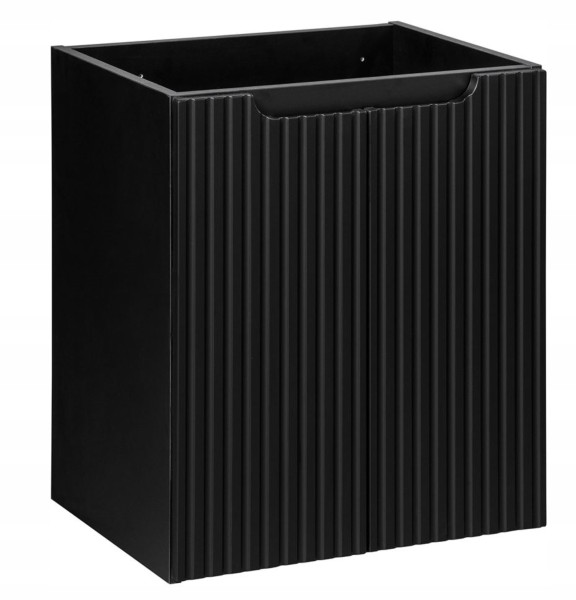 CZARNA Szafka pod Umywalkę 50 cm 2 x DRZWI RYFLE NOVA