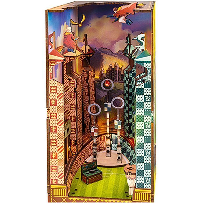 Book Nook - DIY Kit to Build 3D Model Bookend - REVELL - Tiny Adventures - Harry Potter - Quidditch Pitch - LED