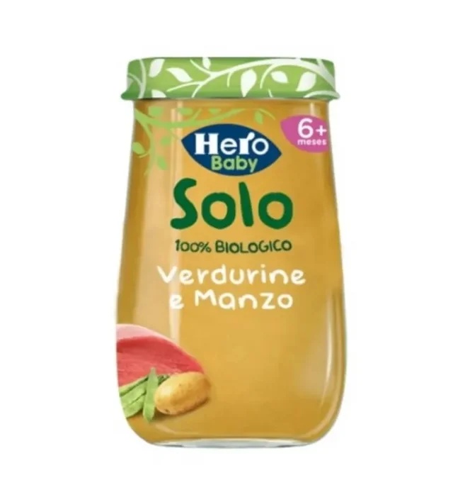 HERO SOLO Hero Solo Gehomogeniseerde groenten met rundvlees 190 g 100% BIOLOGISCH