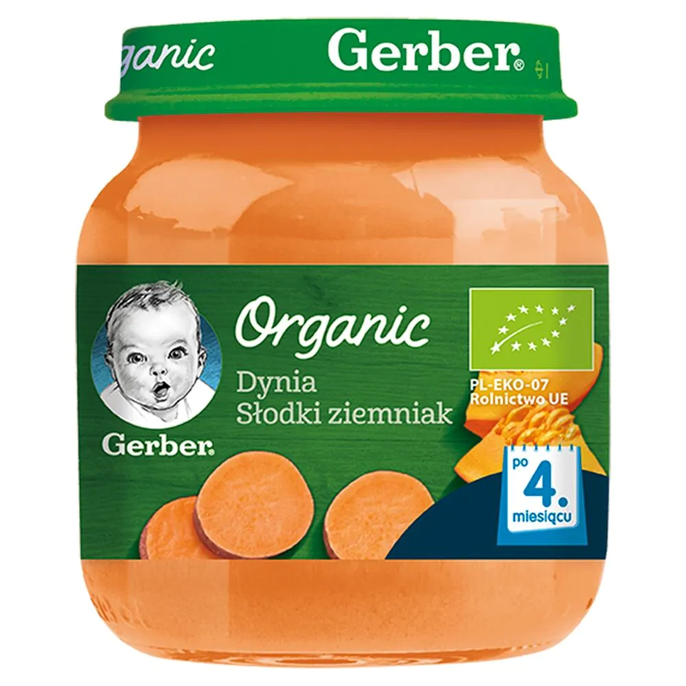 Gerber Organic Obiad Dynia i Słodki Ziemniak Po 4 miesiącu