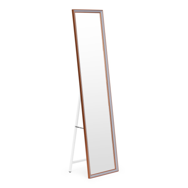 Duże lustro stojące 148 cm aluminowa rama rozstawiane