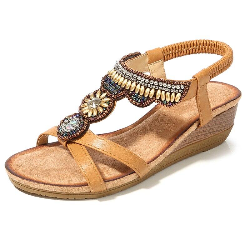 Women Sandals Summer Shoes Wedge Woman Beach Fashion Flat Sandals Plus Size Flip Flop Ladies Soft Bottom Slippers Female