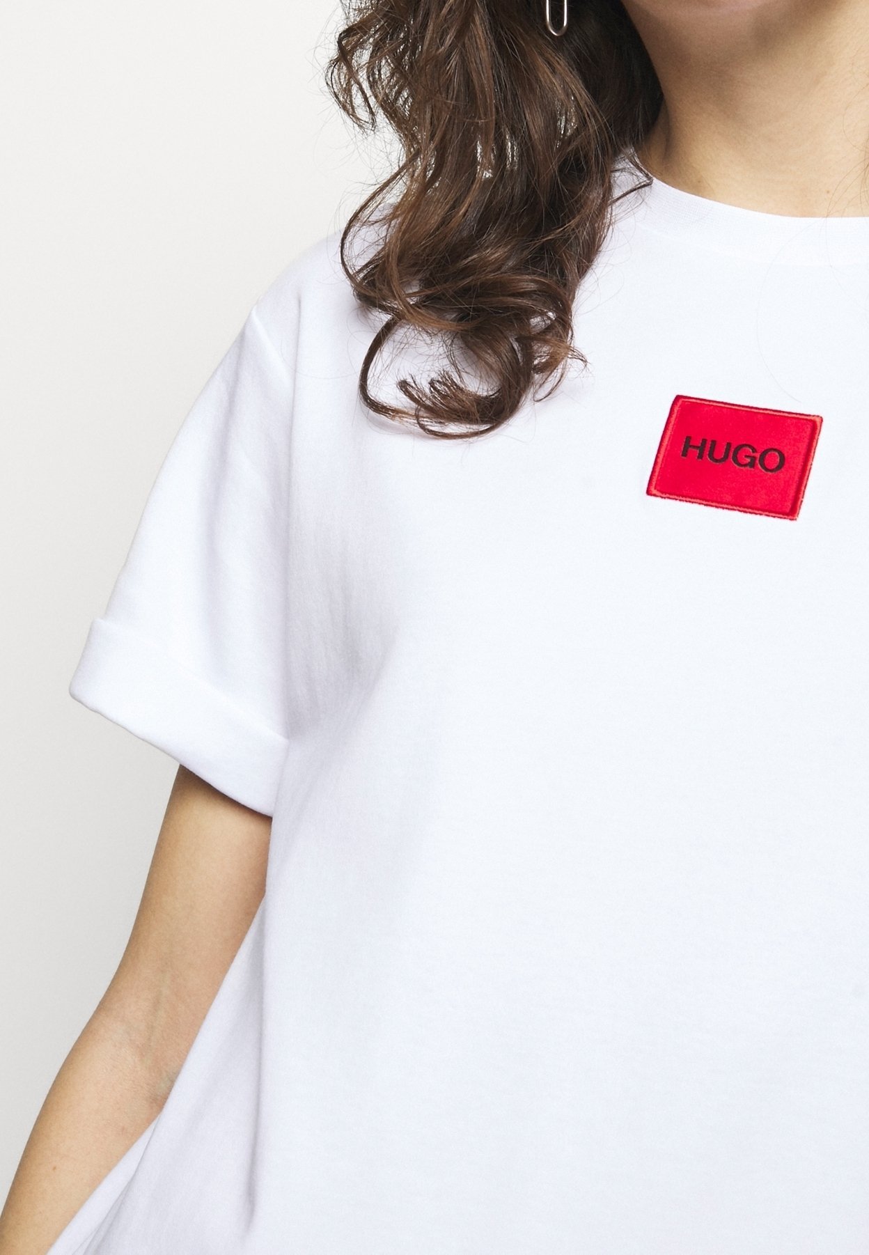 HUGO Jersey jurk - wit