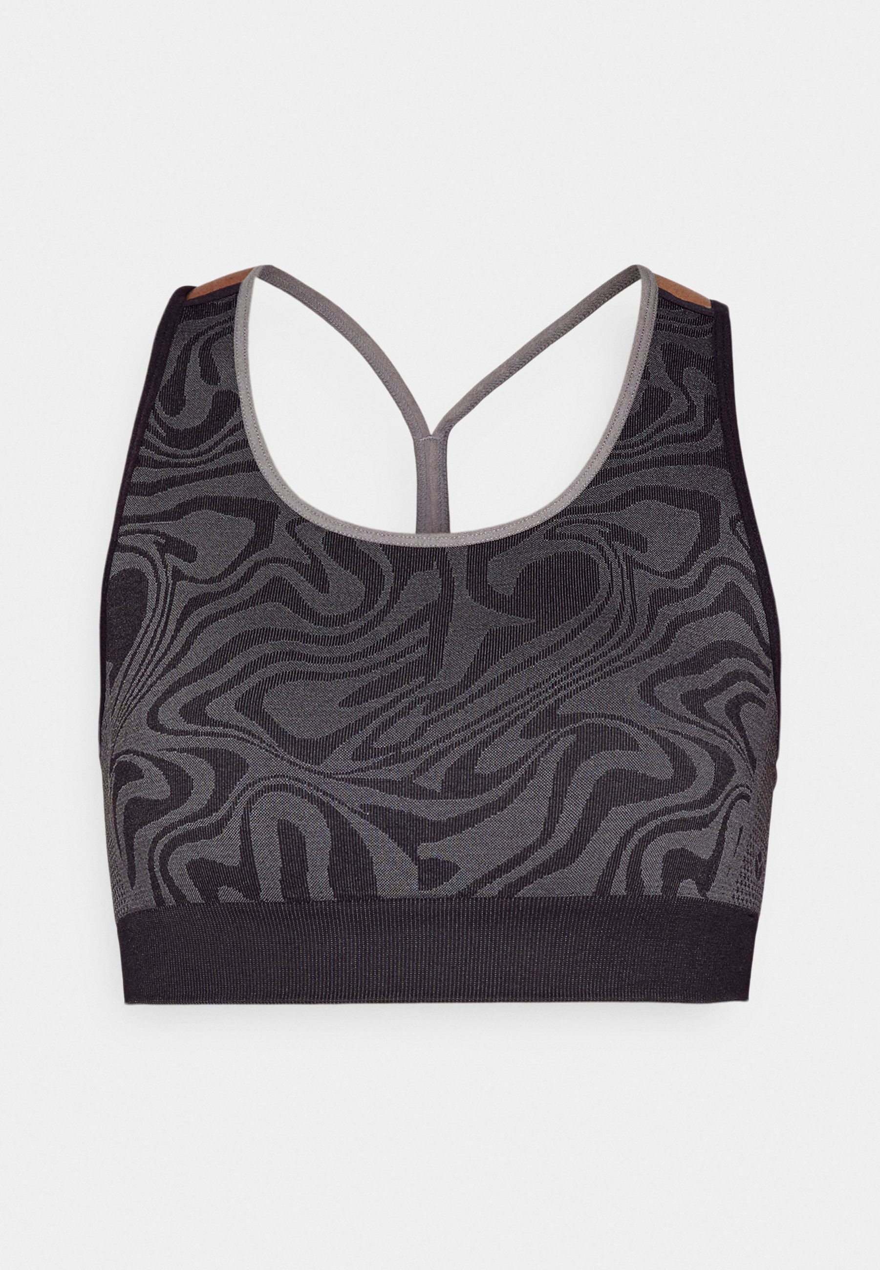 Even&Odd active MEDIUM SUPPORT SPORTBH MET SPAGHETTI-GEKRUISTE BANDJES OP DE RUG - Top - donkergrijs
