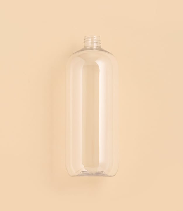 Flacon sans bouchage RPET 1L 28/410 Transparent