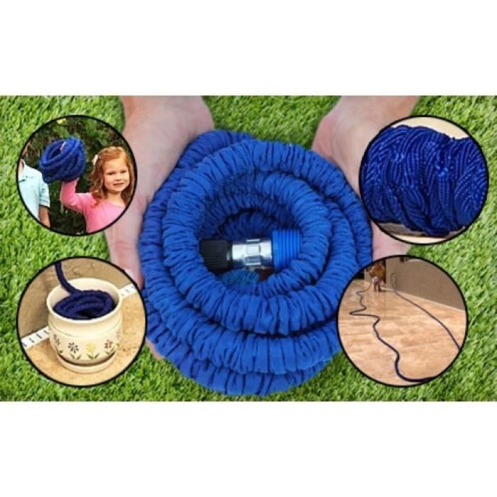 Garden hose - Extends from 5M to 15M - Spray gun fitting - Ideal for gardening and cleaning