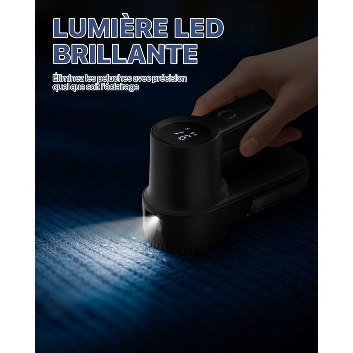 Rimuovi pelucchi elettrico Homtronics, tipo C, 3 lame sostituibili, 3 velocità regolabili, per lana, vestiti e coperte.