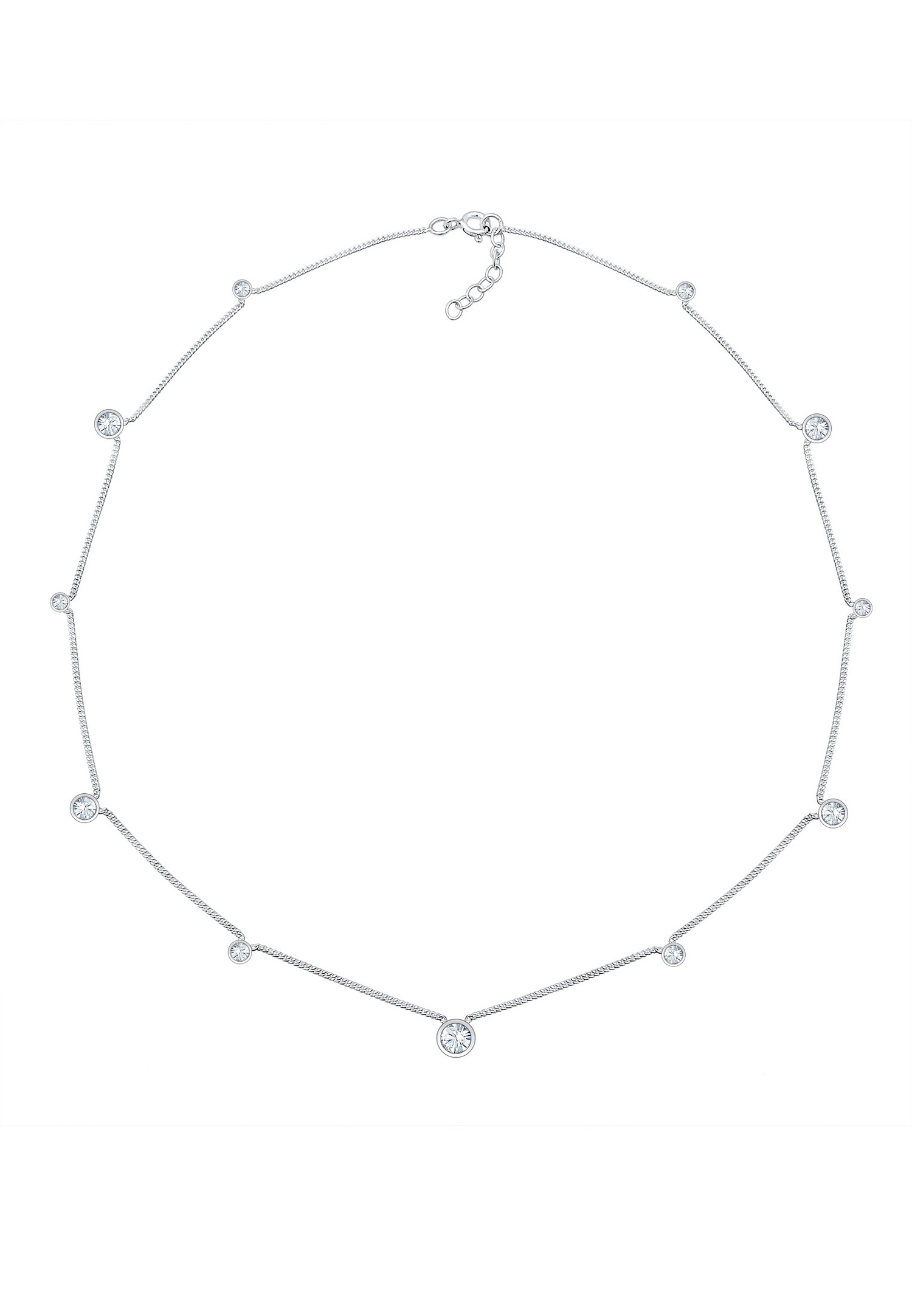 Elli Femmes Solitaire Basic avec cristaux en argent sterling 925