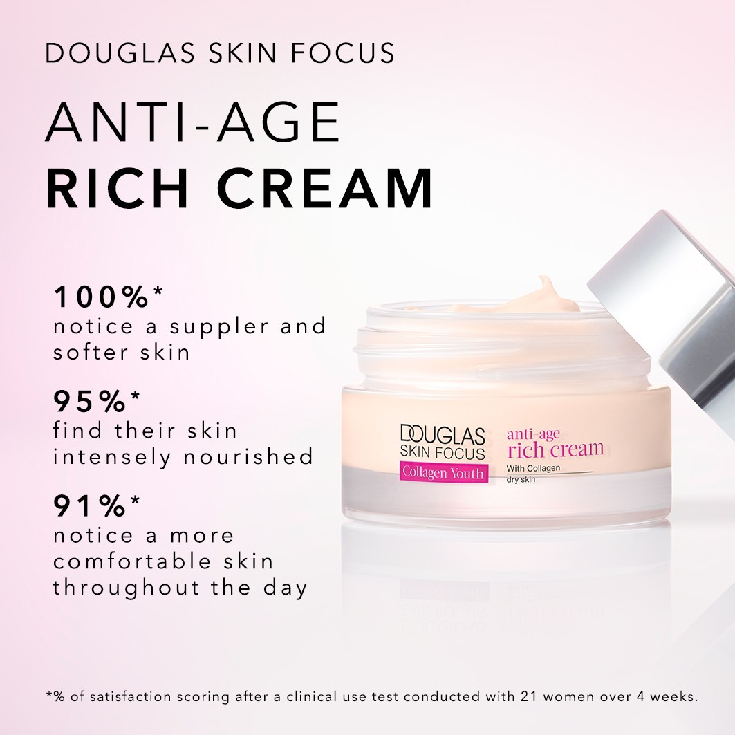 Crema facial antiedad y con colágeno Skin Focus de Douglas Collection - 50 ml