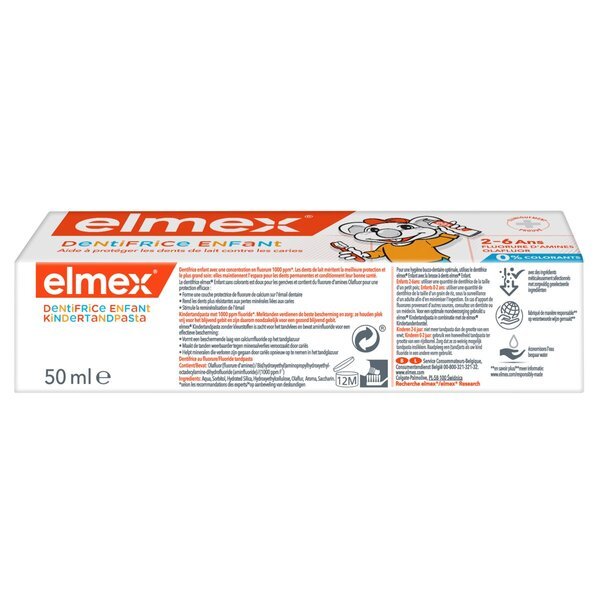 Elmex otroška zobna pasta<br>2-6 let, 50 ml