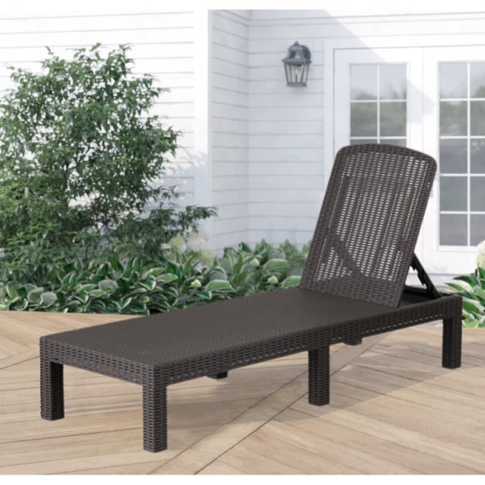 Bain de soleil - Chaise longue - Gris Graphite