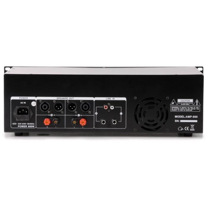IBIZA SOUND AMP800 Amplificateur de sonorisation 2 x 600w