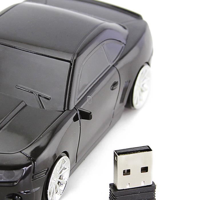 Souris d'ordinateur sans fil - SURENHAP - Voiture de sport - 2,4 GHz - Capteur haute précision - Plug and play