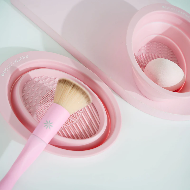 Tigela de silicone para limpeza de pincéis de maquiagem Brushworks