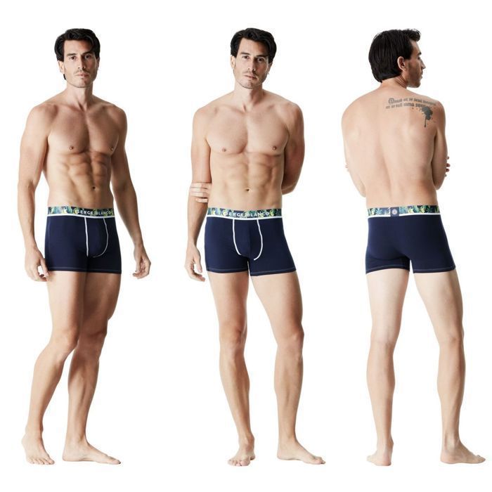 Serge Blanco Boxer Homme  Caleçon Homme - Noir  (Lot de 6)