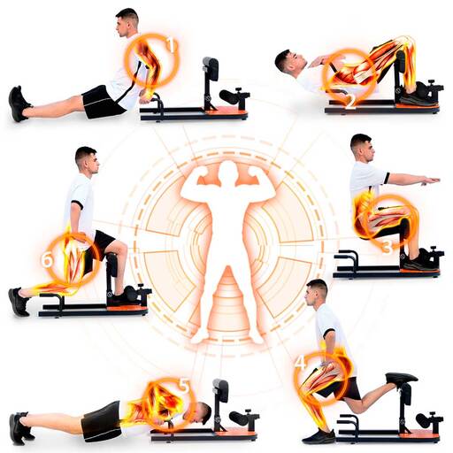 Aparelho Gridinlux para agachamentos, exercícios abdominais, exercícios para pernas e glúteos.