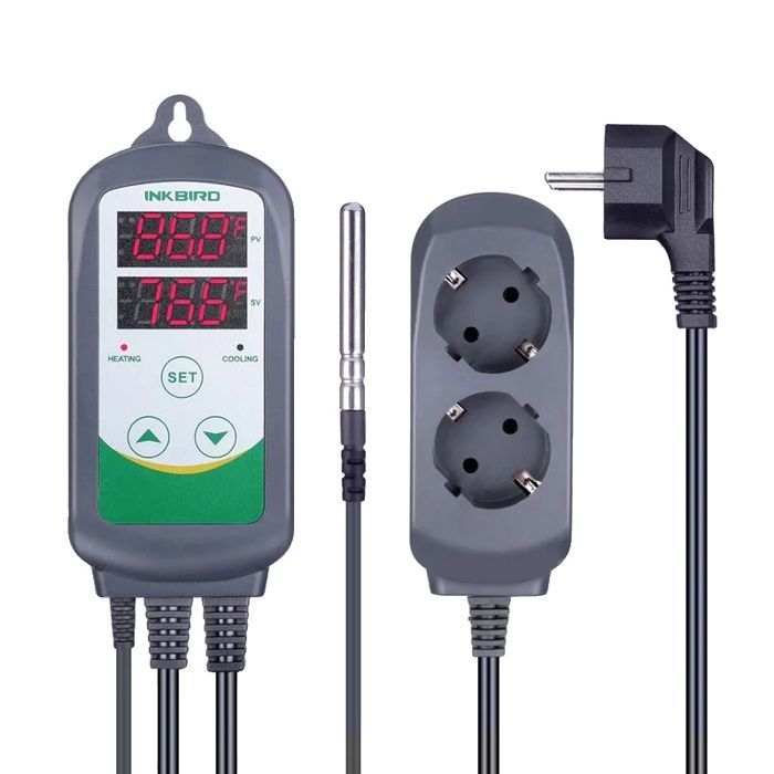 Controlador digital de temperatura, doble salida de relé, alarma, color: ITC-308, dimensiones: 140 x 68 x 33 mm / 5,5 x 2,7 x 1,3 pulgadas