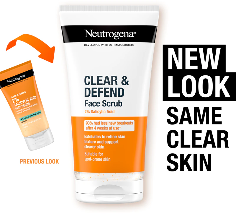 Neutrogena Clear & Defend peeling s kyselinou salicylovou