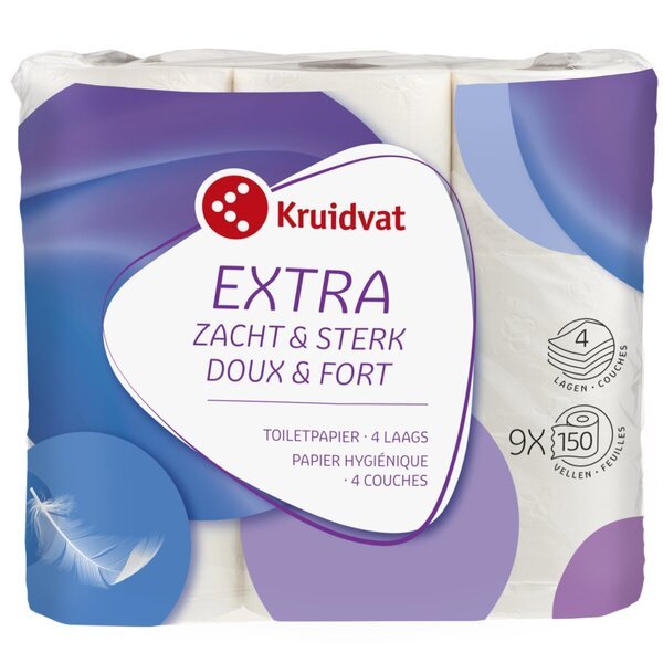 Kruidvat četveroslojni toaletni papir<br>9 rolni