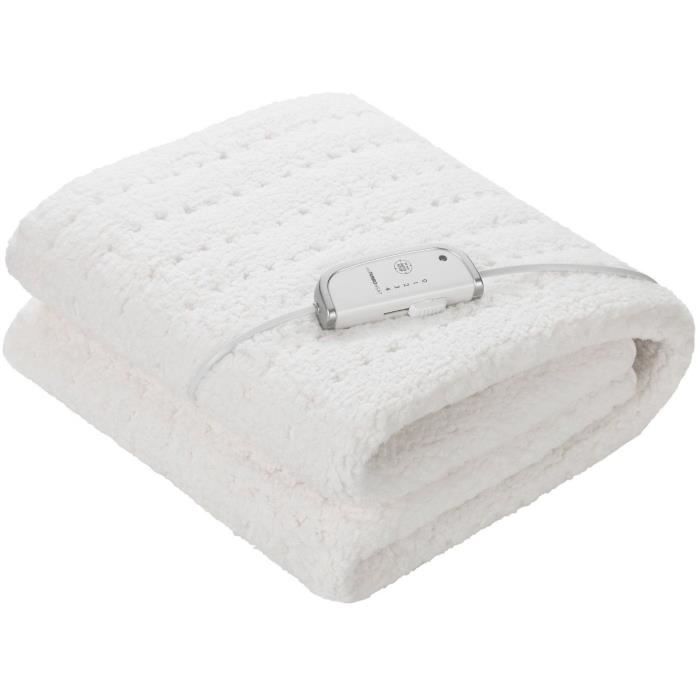 Cubrecolchón térmico extra suave de felpa - MEDISANA - HU 672 - Calentador de cama - 4 niveles de temperatura - 3 temporizadores - Lavable