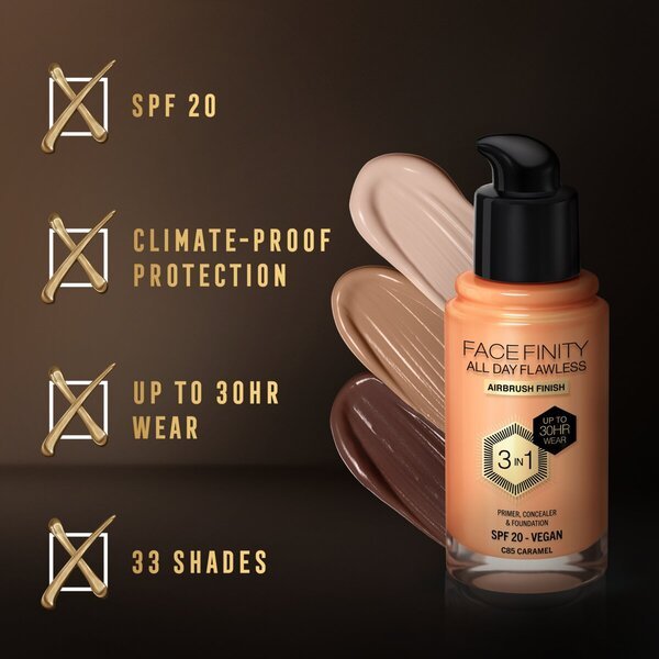 Max Factor Facefinity All Day Flawless C85 Caramel Foundation 30ml