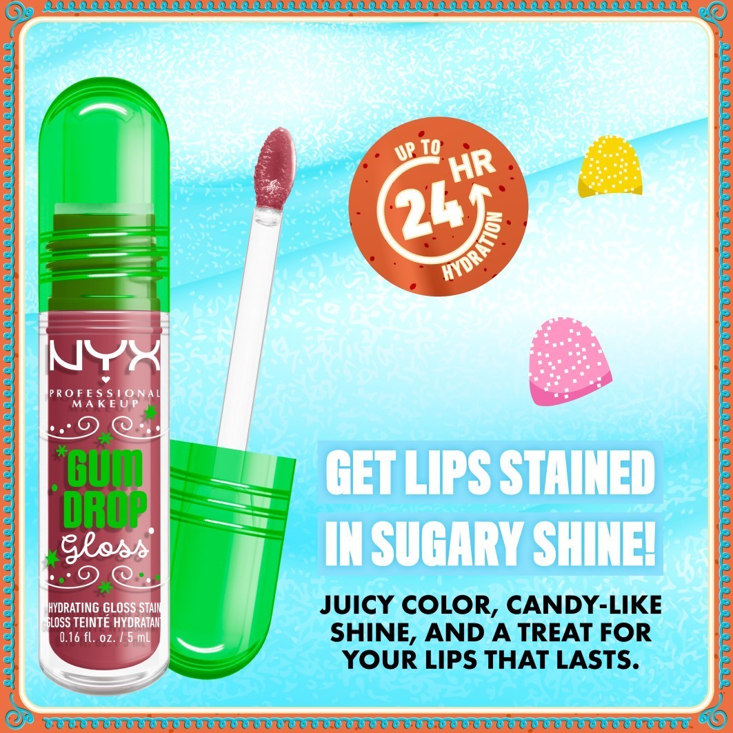 NYX Professional Makeup lūpų blizgis „Gum Drop“ – 1 vnt.