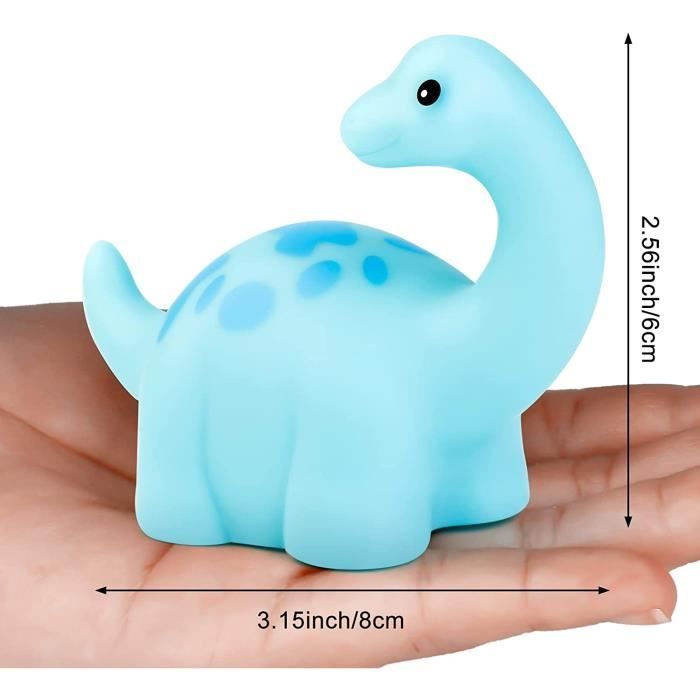 Juguetes de baño - Dinosaurio - 6 piezas - Con luz - Vinilo - Unisex