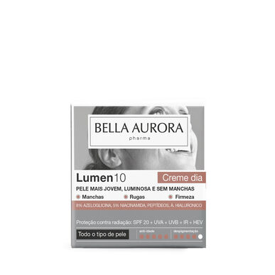 Bella Aurora Lumen 10 Anti-mørke flekker dagkrem, anti-aldring depigmenterende ansiktskrem, 50 ml