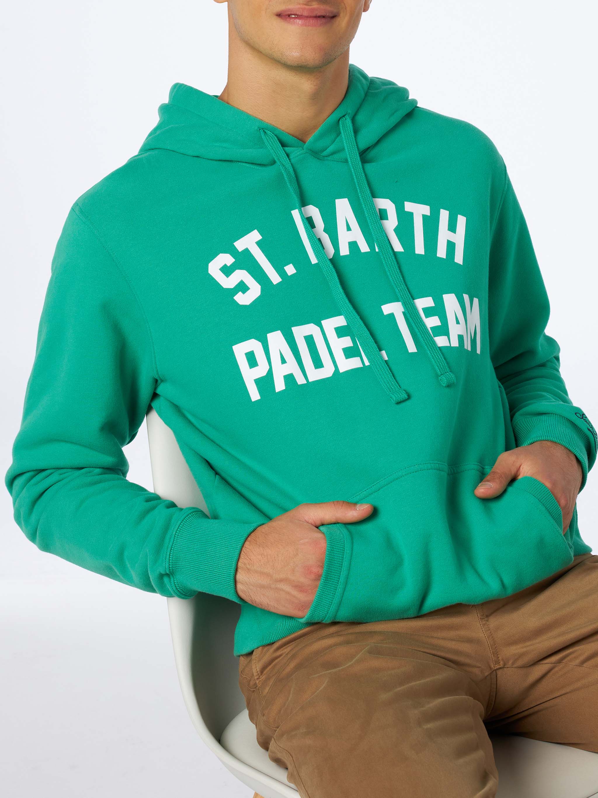 Katoenen hoodie met print van het St. Barth Padel Team.