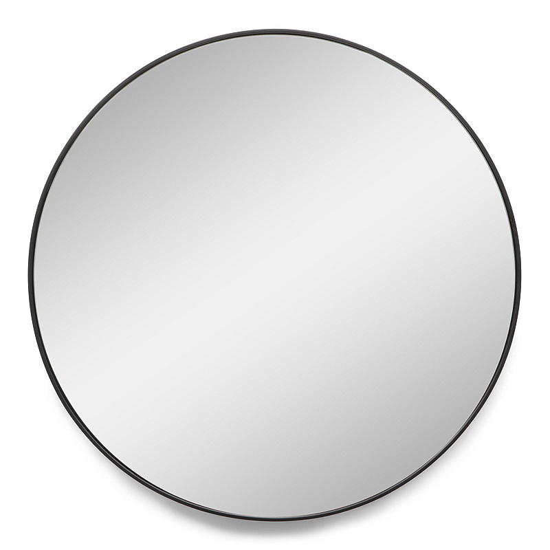 Hemspegel ø 60 cm med metallram svart