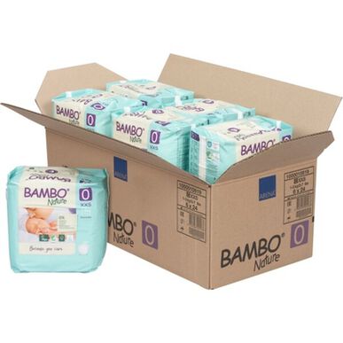 Bambo Nature Pojkar & Flickor 0% Parfym Miljövänliga Babyblöjor Storlek 0 1-3 kg 24 enheter
