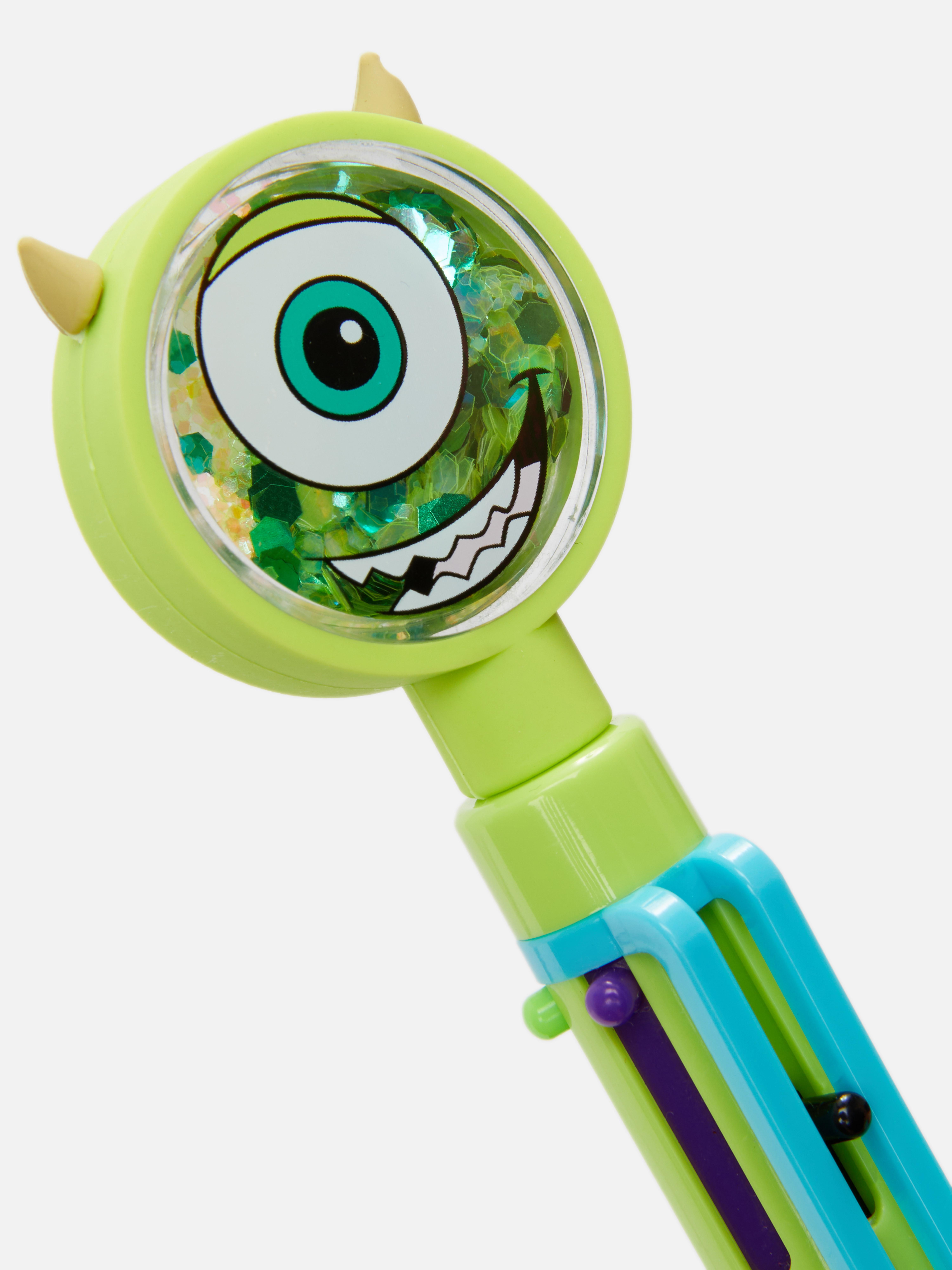 Väriä vaihtava kynä Disneyn Monsters Inc. Mike Hauska Disney-kynä, joka vaihtaa väriä kelluvalla glitter-korkilla