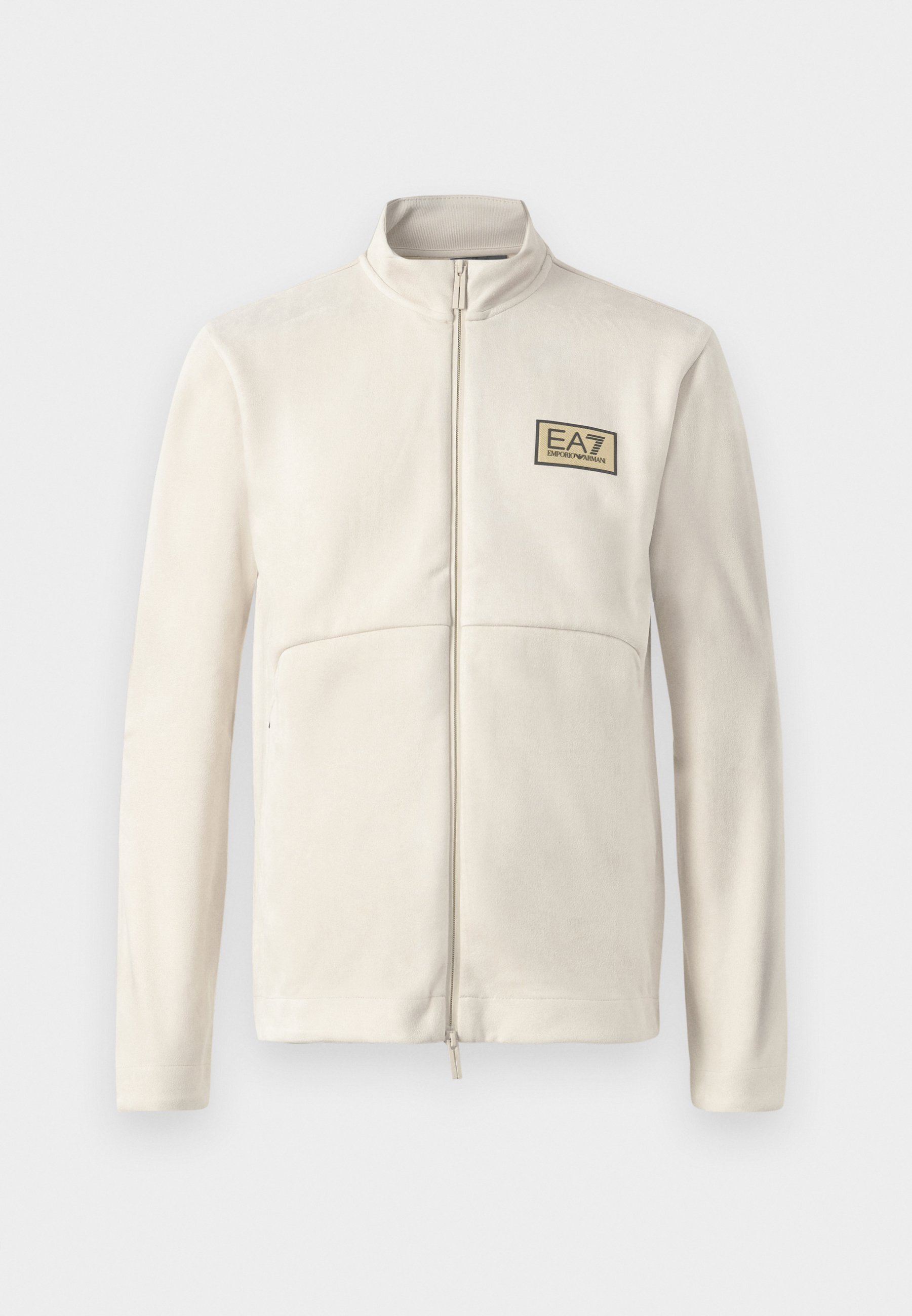 EA7 Emporio Armani TRAIN LABEL ALCANTARA - Sweat-shirt zippé - Jour de pluie