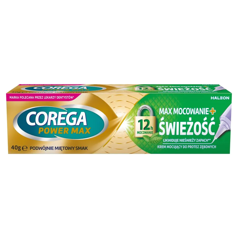 Corega Power Max Mocowanie + Świeżość Krem do protez