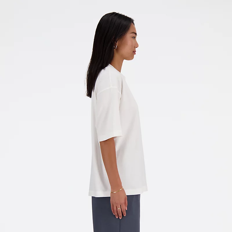 Koszulka damska Iconica maglia collegiale oversize – BIAŁA