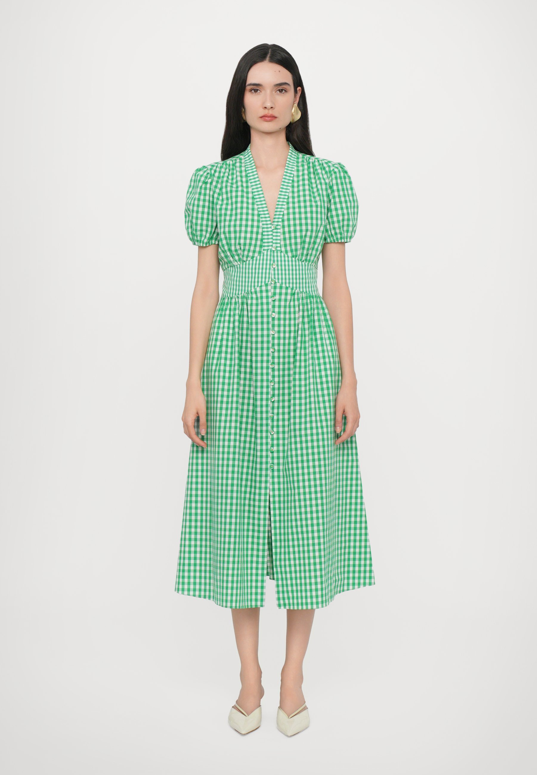 Robe ERICA de Diane von Furstenberg - Robe de jour - vert indien/blanc