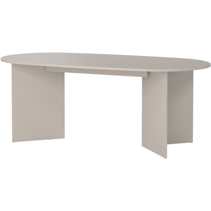 Familie eettafel – Ovaal – Kasjmierbeige afwerking – Geschikt voor 6 personen – 200 x 100 x 76 cm