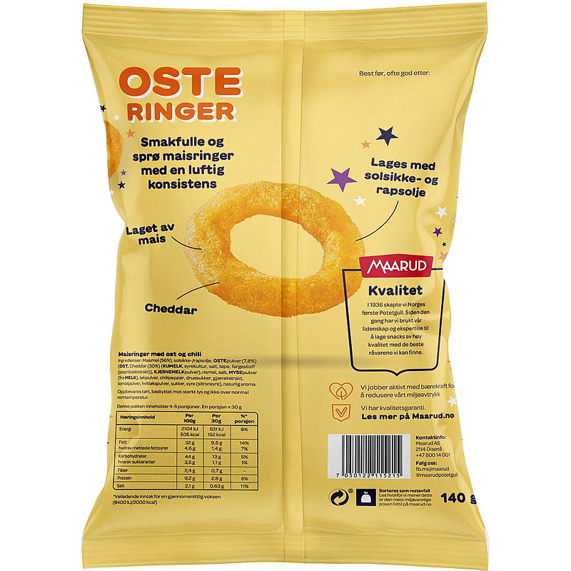 Maarud Austernringe 140 g Maarud