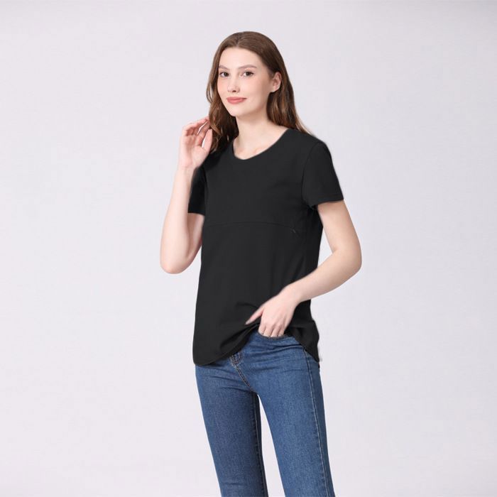 FUNMOON - Women's Nursing Tops Short Sleeve Nursing Clothes Blouse Shirt