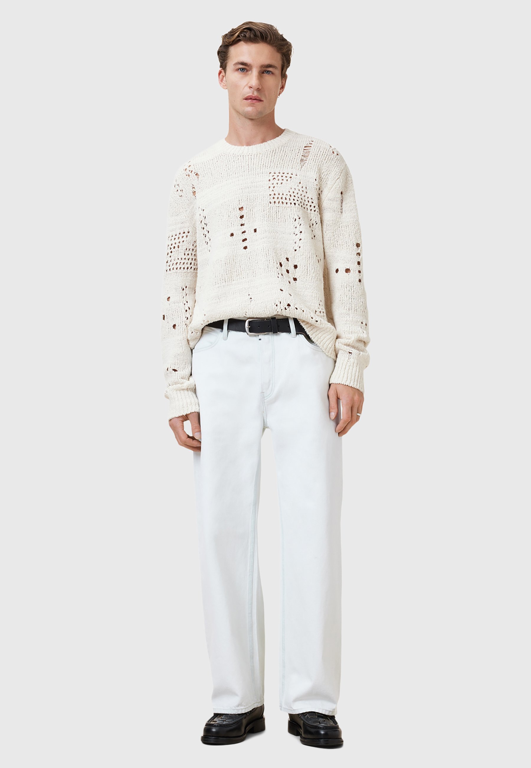 AllSaints HARVEY CREW - Trui - ecru