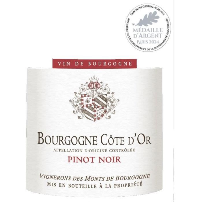 Vignerons des Monts de Bourgogne 2022 Bourgogne Côte d'Or Pinot Noir - Vino Tinto Borgoña