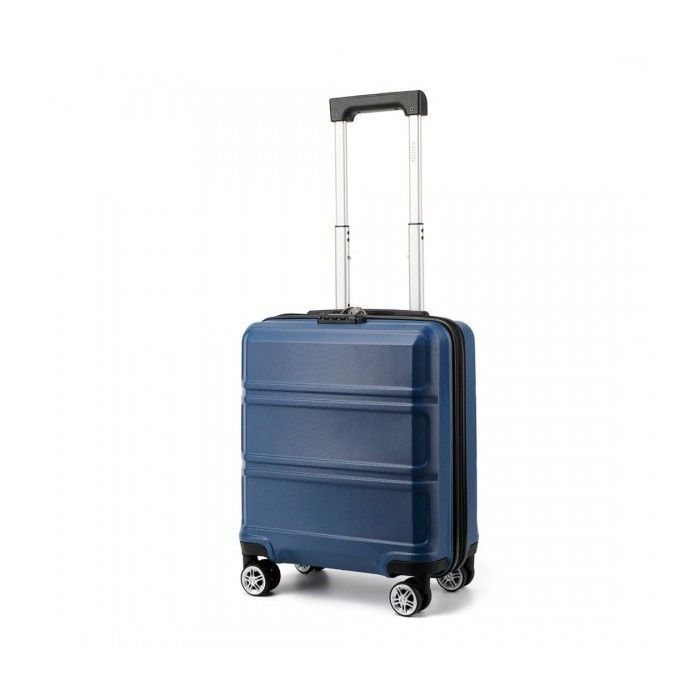 Maleta de cabina Kono de 45x20x35 cm, carcasa rígida de ABS, maleta de viaje con ruedas y cerradura TSA, color azul marino.