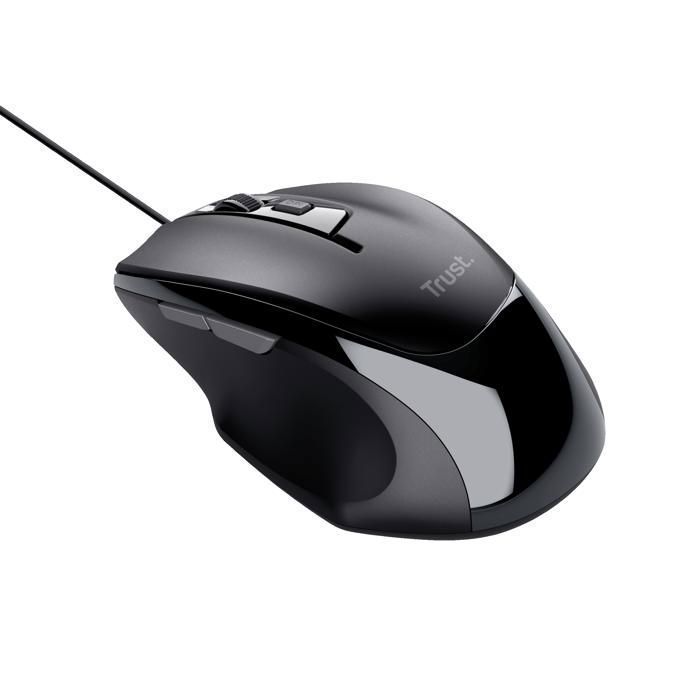 Ratón con cable USB TRUST Voca - 800-2400 DPI - Ergonómico - 2 botones para el pulgar