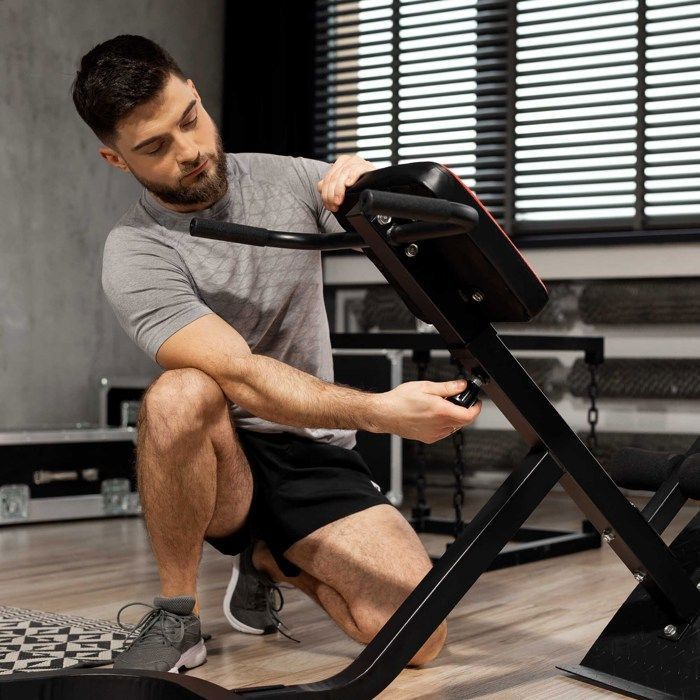 Hop-Sport HS-1018 Opklapbare Romeinse bank, Hyperextensie Romeinse stoel, Fitnessbank voor thuis, Rug- en buikspiertrainer