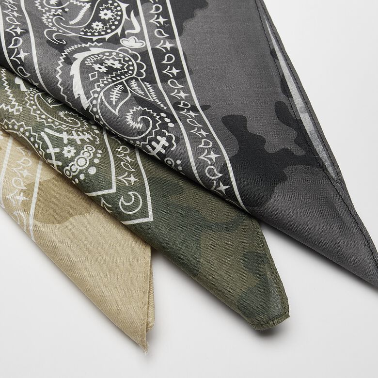 Flag Label Basic Logo Paisley Bandana Camo (3-pack)